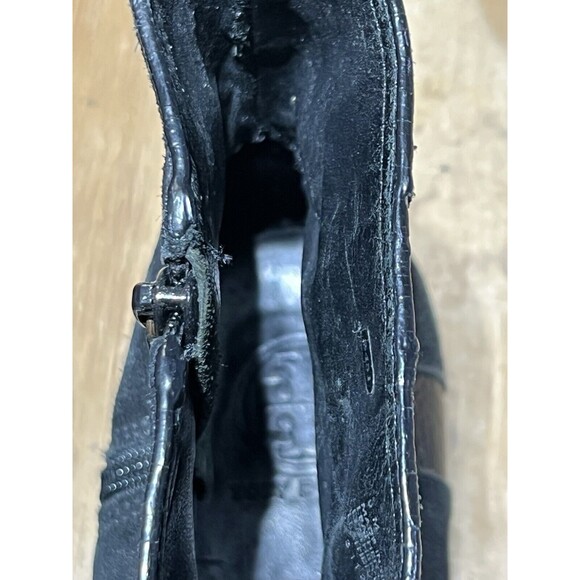 Tory Burch Tory Burch Black Suede 'Alaina' Logo Ankle Boots Women 9M Zip - Picture 10 of 13